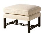 Metal Foot Leisure Chair Ottoman Fabric Upholstered Modern Chaise Lounge Chair