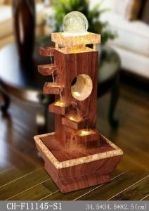 Wholesale 29 Inch Step Wood Rattan Effect Water Fountain from china suppliers