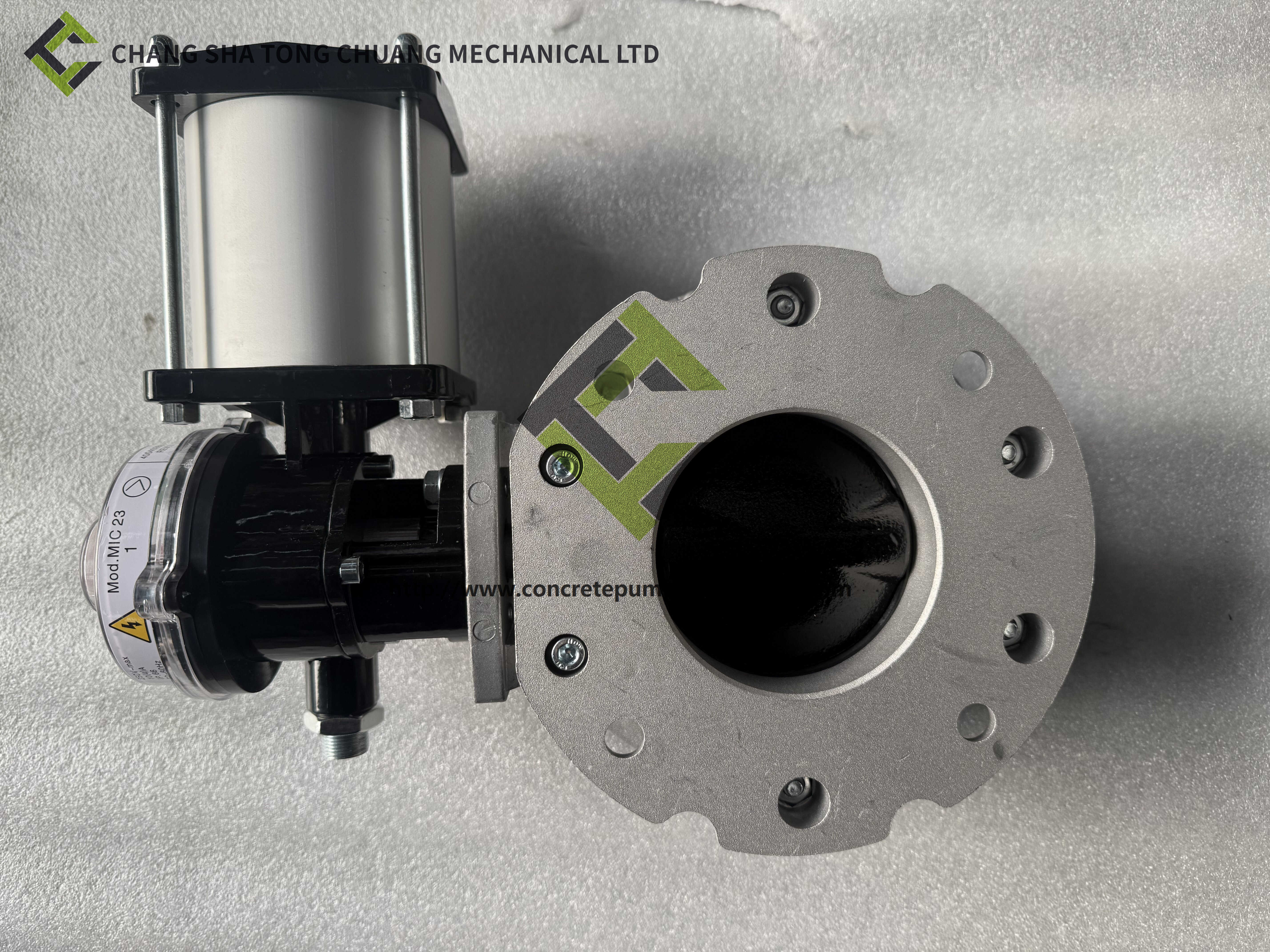 Single flange pneumatic butterfly valve of concrete mixing plant fittings V1FS100GBN
