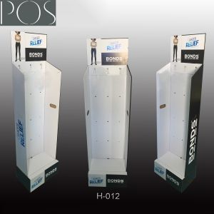 round hook display stand with compartments base display bin