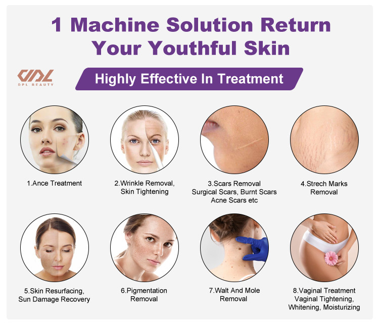 ZGV13-02 Fractional CO2 RF Tube laser machine Private Laser black color salon beauty machine