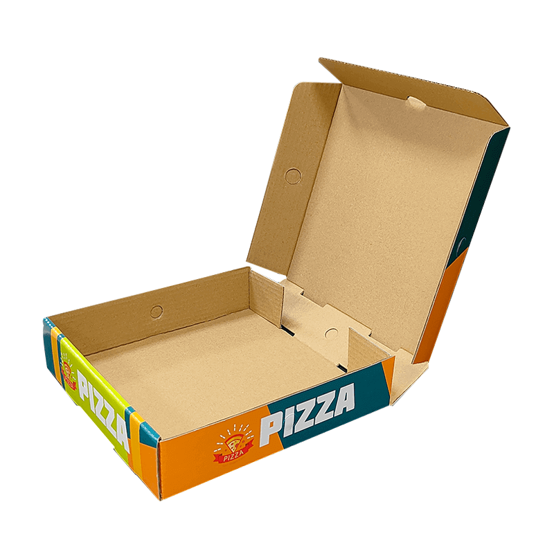 Recycled Kraft Paper Corrugated Packing Boxes For Fries Chips And Pizza