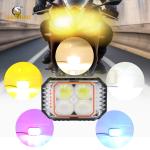 80V 4 Beads White Yellow Flashing Multi Color Metal Motorcycle LED Light
