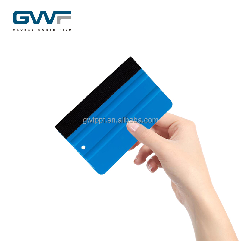 Custom Logo Window Film Tools Screen Printing Squeegees Plastic Felt Applicator Replaceable