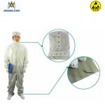 SGS White Blue 0.35kg 10000 Class Cleanroom ESD Smock