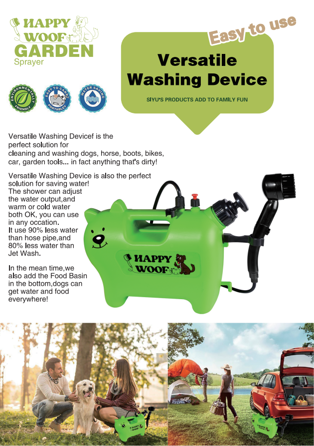 Compact Cleaning pet bathing sprayer Lightweight portable pet washing station