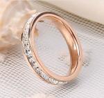 Diamond Stainless Steel Jewellery Ring Full Diamond Fashion Ring Custom