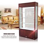 Brown Wood Jewelry Display Cases , Glass Jewelry Display Case Color Stable Non