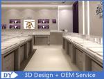 Customized good quality modern fashion wooden glass jewlery display case with