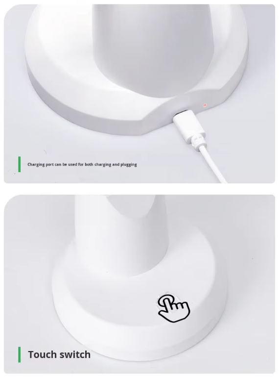 Modern Simple Pen Holder Desk Lamp LED Rechargeable Plug-in Eye Protection Study Lamp College Dormitory Reading Lamp Touch