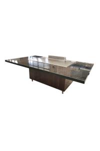 Wholesale Marble Table Top Small Mobile Commercial Hibachi Grill For Outdoor Kitchen from china suppliers