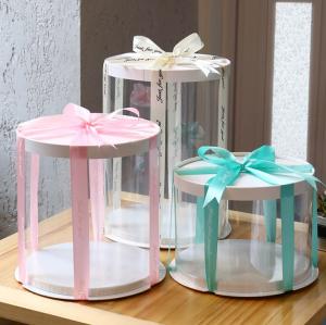 Wholesale 10 Inch Eco Friendly Plastic Packaging Round Transparent Food Grade PET Cake Boxes from china suppliers