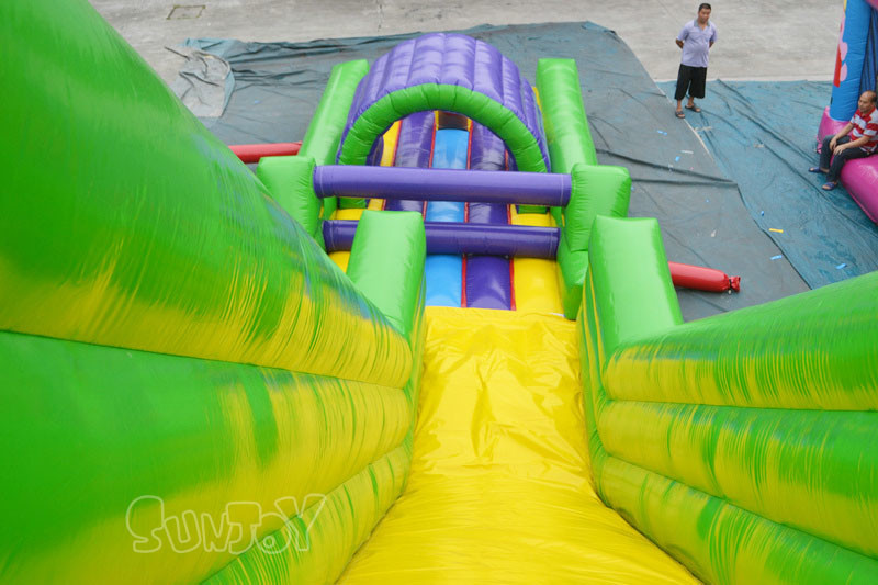 Commercial 0.55mm Plato Inflatable Obstacle Course For Kids
