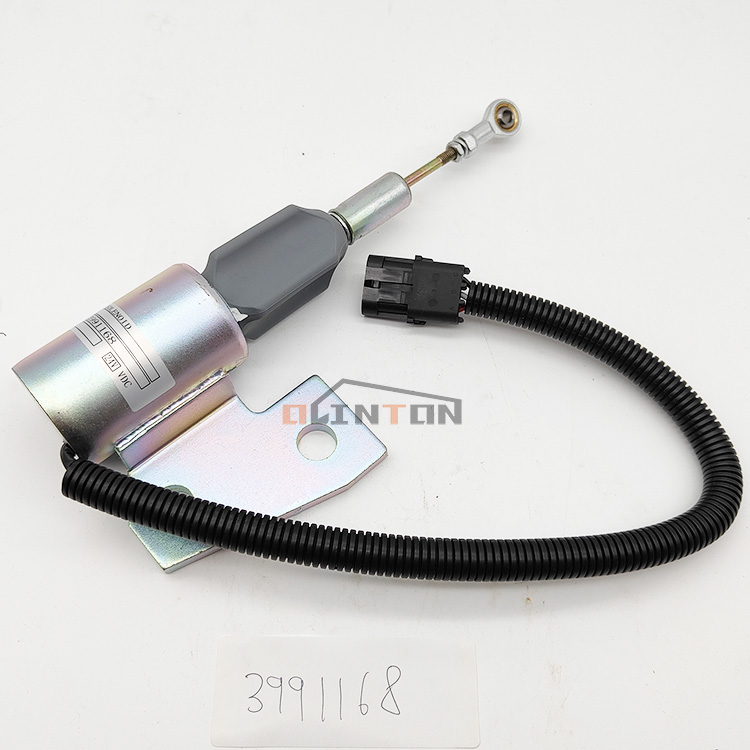 Excavator Machinery Parts 24V Stop Flameout Solenoid Valve 3991168 for Construction Works