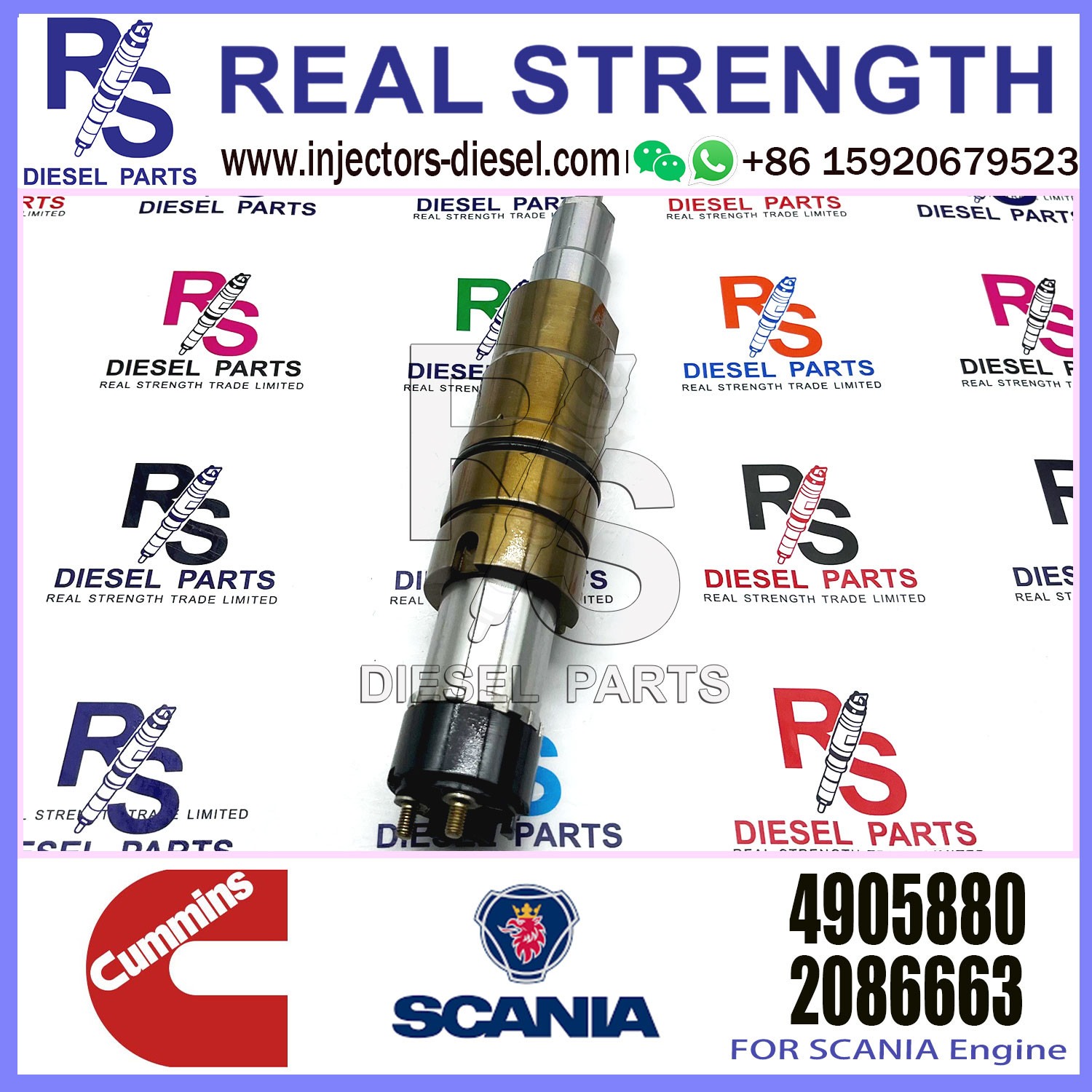 Common rail injector fuel injecto 4905880 2086663 2894920PX 2058444 for ISZ13 Excavator DC09 DC16 DC13