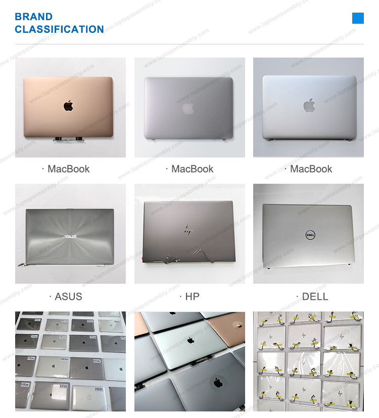 Laptop Lcd Display Screen Digitizer Full Assembly for Macbook Pro 2016 2017 13 15 16 Inch A1706 A1708 Lcd Screen Replacement
