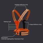 Unsiex USB Hi Vis Waterproof Jacket Safety Vest With Flashing Lights 360 Degrees