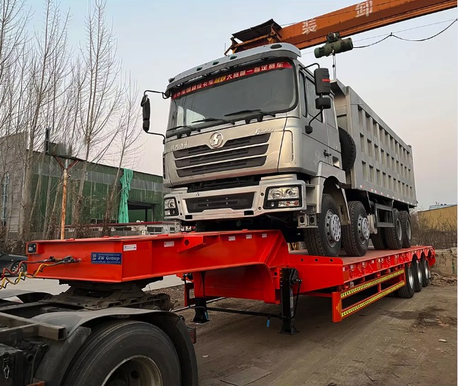 2 Line 4 Axle Low Bed Trailer 80-120ton Detachable Gooseneck Semi Truck Lowboy Trailer For Sale Malawi