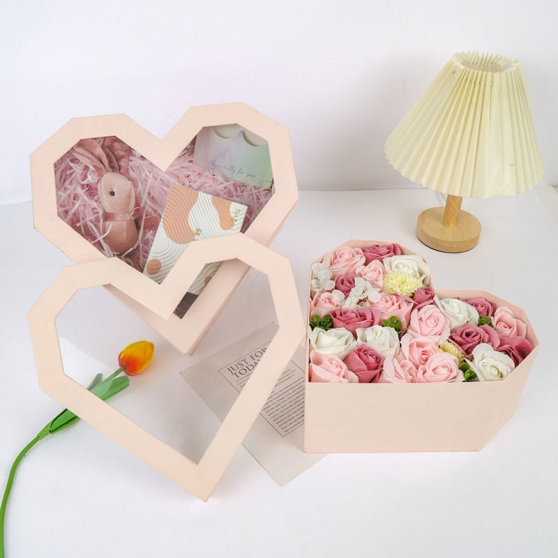 High Quality China Wholesale Custom Logo Printing Heart Shape Wedding Festival Gift Packaging Cardboard Box for Chocolates Cookies Candies Prensents