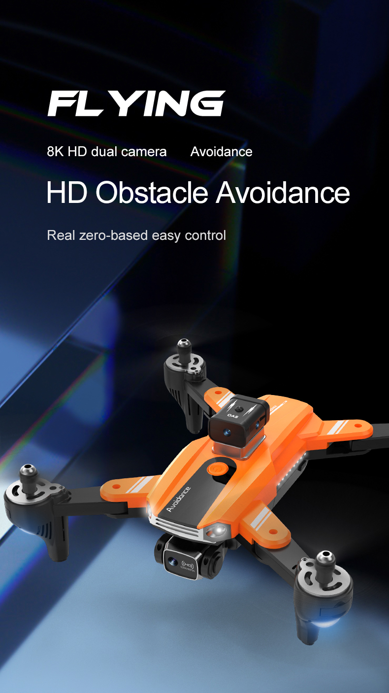 7.4V 2500mAh Battery Capacity Aerial Quadcopter Drone with Dual Camera and Obstacle Avoidance