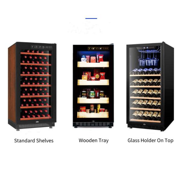 66-84 Bottles Red Wine Cooler Refrigerator Soundless Electric Powered