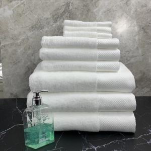 Wholesale Satin Border Plain Woven Cotton Hand Face Bath Towel Sets For 5 Star Hotel from china suppliers