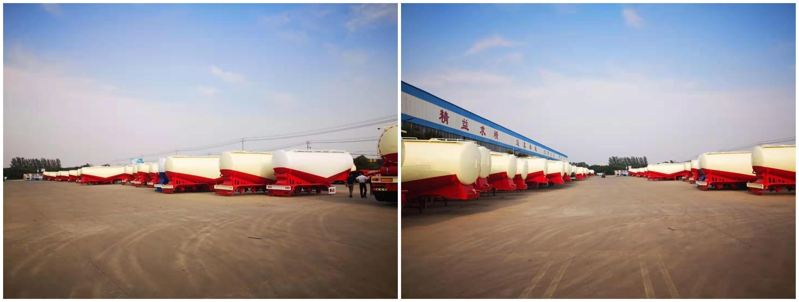 Pneumatic Tri Axle 45cbm Bulk Cement Trailer 60T 70T
