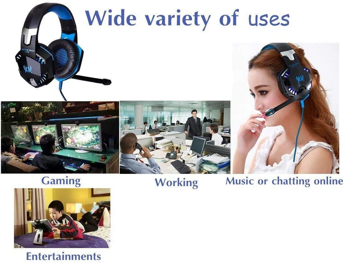 Over Ear Stereo G2000 2.2kohm 117dB Wired Gaming Headphone