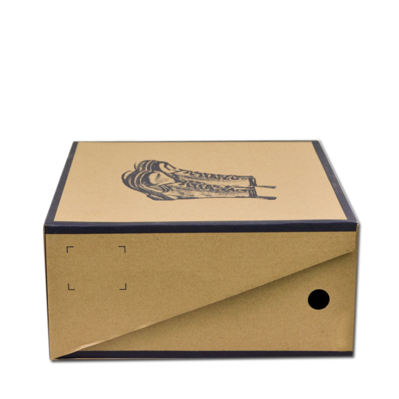 Custom Printing Folding Corrugated Shoe Boxes Rectangular Shape With Long Service Life