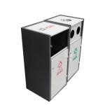 Street Furnitures 350mm 60L Double Compartment Trash Can