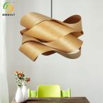 Creative Wood Leather Chandelier Living Room Bedroom Inn Aisle Modern Simple