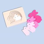 Jigsaw Animal Wooden Building Blocks For Kids Puzzle Block Toy ISO9001