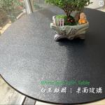 Tempered Acid Etched Glass White Jade Kylin For Table Furniture Interior