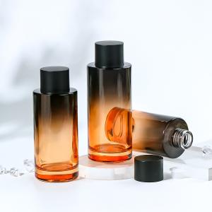 Wholesale 100ml 120ml 150ml Flat Shoulder Scrub Body Lotion Glass Bottle Flat Top Frosted Makeup Remover Water Bottle from china suppliers