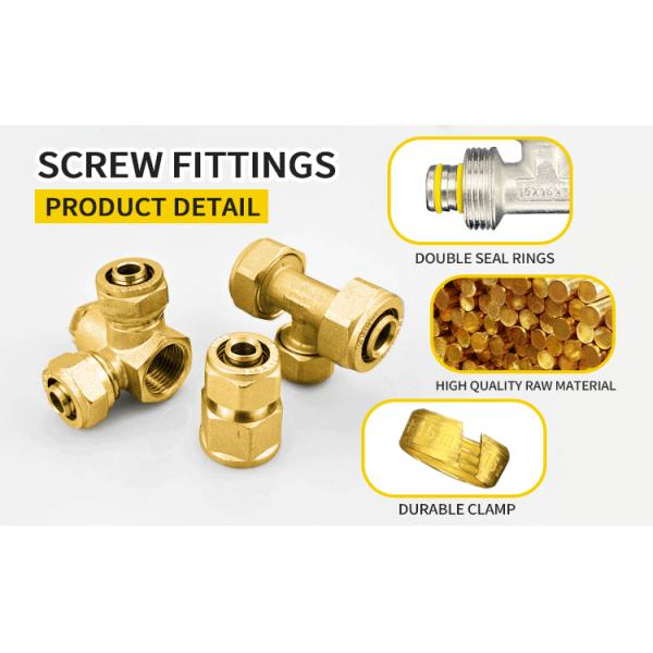 Corrosion Resistant Pex Al Pex Compression Fittings for Gas / Water System Compression Brass Fitting