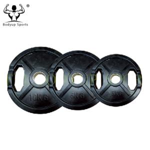 Wholesale Black Rubber Coated 2 Grips Weight Disc Plates from china suppliers