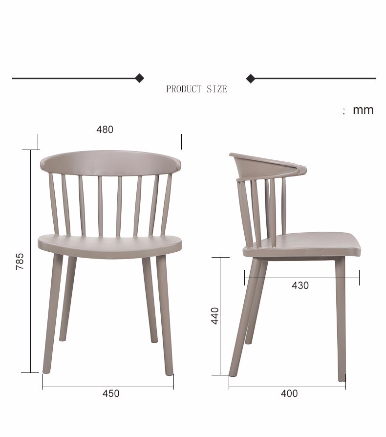 colorful pp plastic chairs dining modern windsor chair