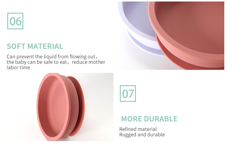 Food Grade Suction Silicone Bowl Set For Baby Toddler Feeding