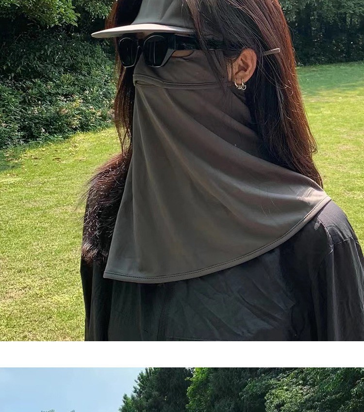 THE INTERNET CELEBRITY EXPLOSION COVERS THE WHOLE FACE TO PREVENT ULTRAVIOLET LIGHT WOMEN'S SUMMER THIN FACE MASK WITH A
