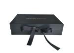 Hot Foil Gold Logo Folding Box Packaging Matte Black For Lingerie
