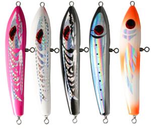 Wholesale 5 Colors 23CM/90g 3D Eyes Solid Wood Bait Treble Hooks Tuna Fishlure Wooden Pencil Fishing Lure from china suppliers