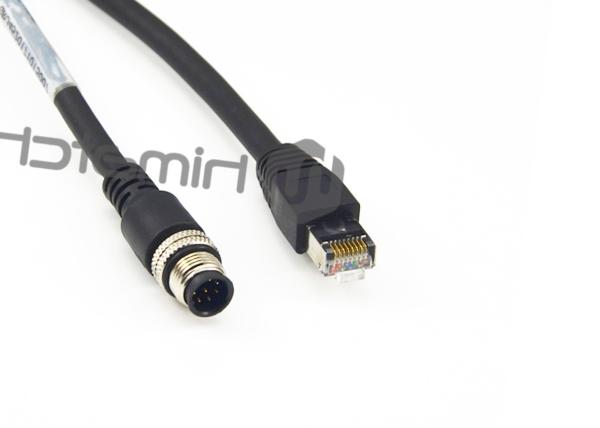 Cat 5 Cat6 Industrial Ethernet Cable Oil Resistance PUR Jacket CX-IE-MSXX-RJ45