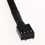 Fan female to Fan Female cable extension 60cm long Blac k colour.