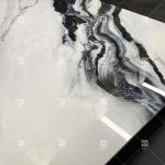 Panda White Marble Look Porcelain Tiles 600x1200mm Slab For Living Room Wall