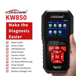 Wholesale Battery Tester Konnwei Scan Tool KW850 Kia Fiat Bentley Peugeot Mercedes Obd2 from china suppliers