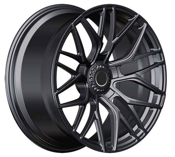 Centerlock type bright colour painting Forged Custom Wheels 18 19 Inch With Black Machine Face rims