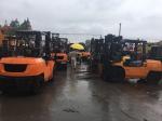 4 Wheel Used Diesel Forklift Truck , 5 Ton Diesel Operated Forklift 2013