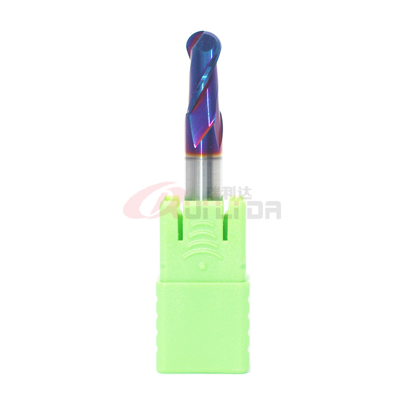 16mm 2 Flutes Carbide Ball Nose Endmill Blue Coating For Mold Steel