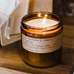 Christmas 200ml 300ml Amber Glass Candle Holder With Metal Lid
