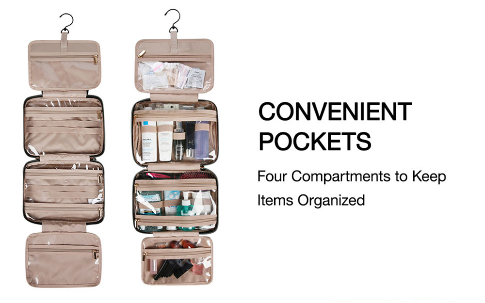 Waterproof Dots Nylon Hanging Travel Toiletry Bag